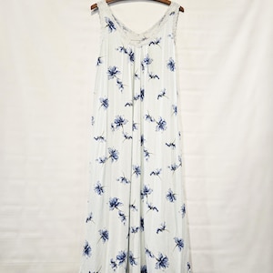 knee length dresses for ladies Charter Club Womens Sleeveless Cross-Front Maxi Dress Intrepid Blue Combo Xs main image 1