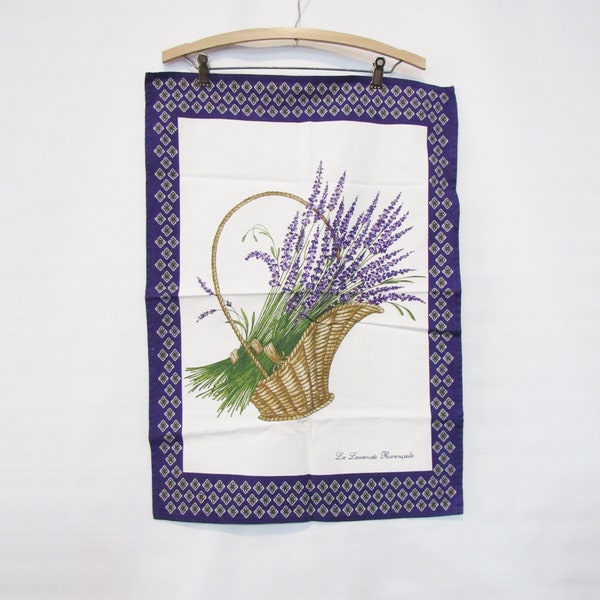 Provence Lavender Linen Tea Towel - "La Lavande Provencale" - French Linen Kitchen Towel - 2 available