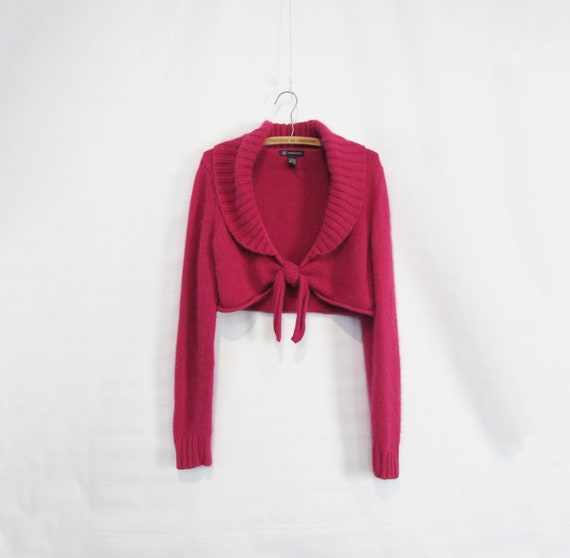 Pink Angora Bolero Large - Super fluffy - 67% ango