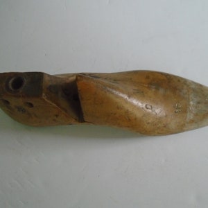 Antique Primitive Shoemaker Cobbler Wooden Shoe Form from Maine 12&quot;