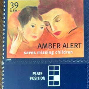 Amber Alert unused stamps.  Block of four, NH.