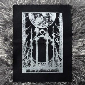 WOODLAND CATHEDRAL // Dark Art Gothic Back Patch image 1