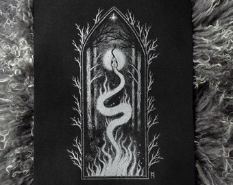 SERPENTIUM // Dark Art Gothic Back Patch