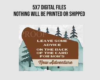 National Park Baby Shower Advice Card: 5x7 Printable (Digital Files)