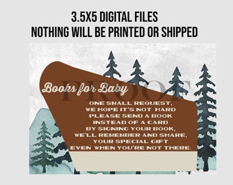 3.5 X5 National Park Books for Baby Shower Insert Card (Digital Files)