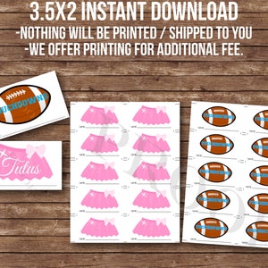Touchdowns oder Tutus Gender Reveal Vote Ballot (Digitaler Download)
