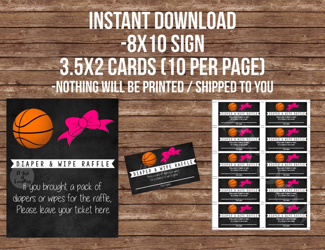 Diaper amp Wipe Raffle Sign AND Tickets - Il 1080xN.1966084251 Pdwh 