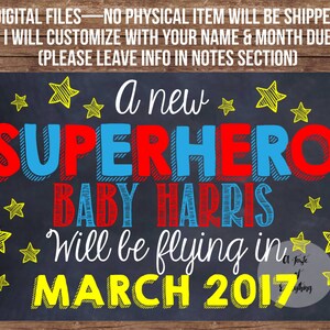 Pregnancy announcement  // DIGITAL FILES // a new superhero  will be flying in  baby pregnancy announcement sibling photo prop dog cat pet