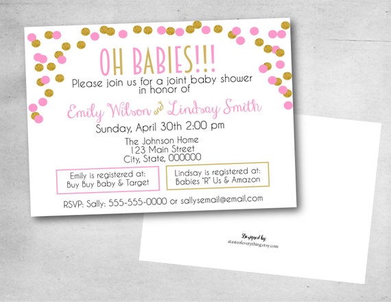 joint baby shower invitations
