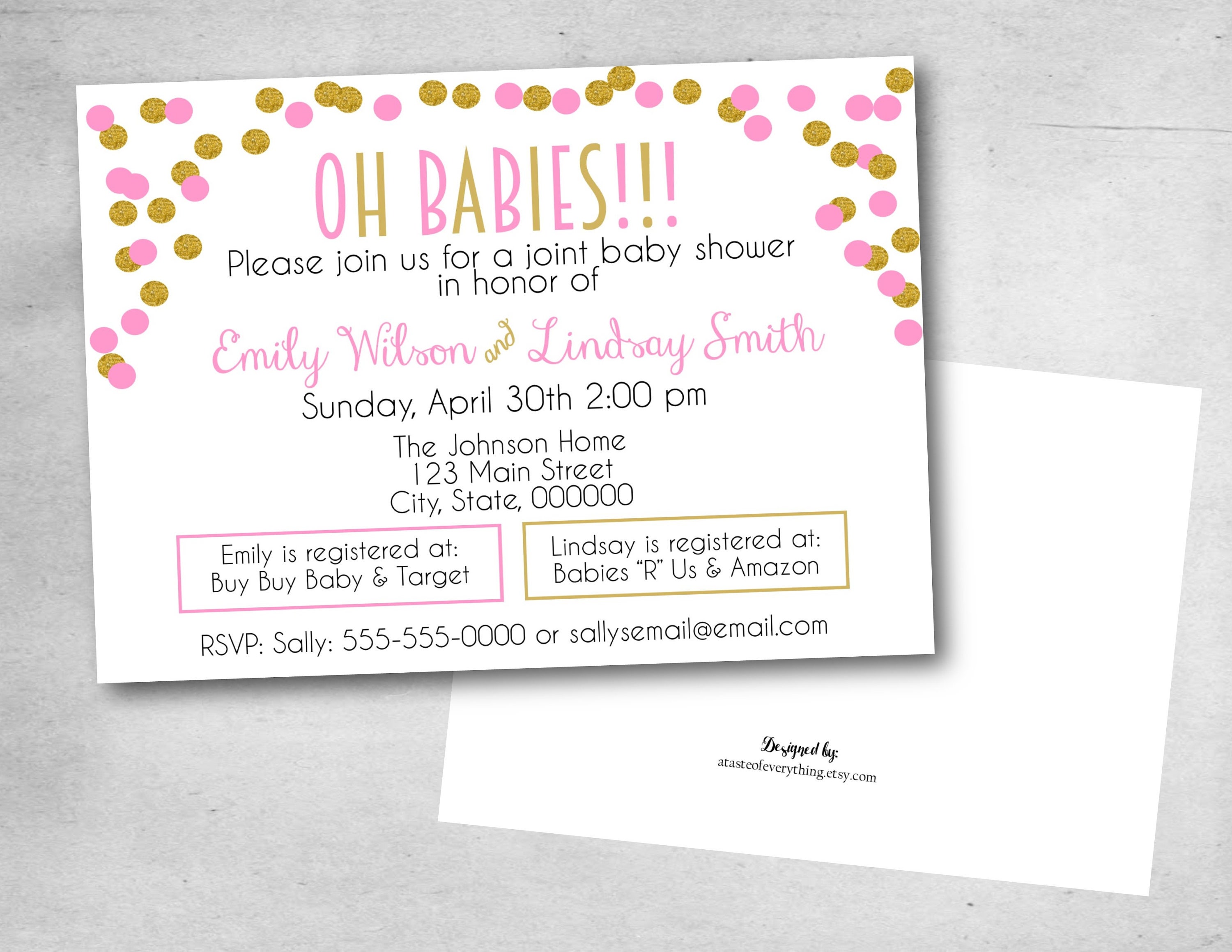 joint-baby-shower-invite-baby-sprinkle-pink-gold-baby-girl-etsy