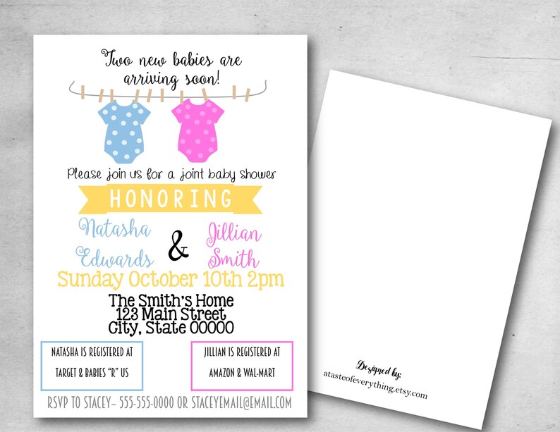 joint baby shower invitations