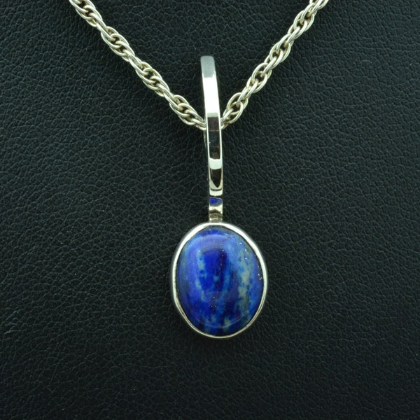 Lapis Lazuli and Argentium Silver Pendant