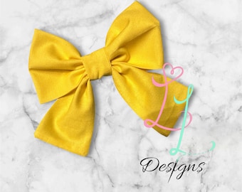 Solid Color Boutique Bow – 5 Inch Handmade Hair Bow