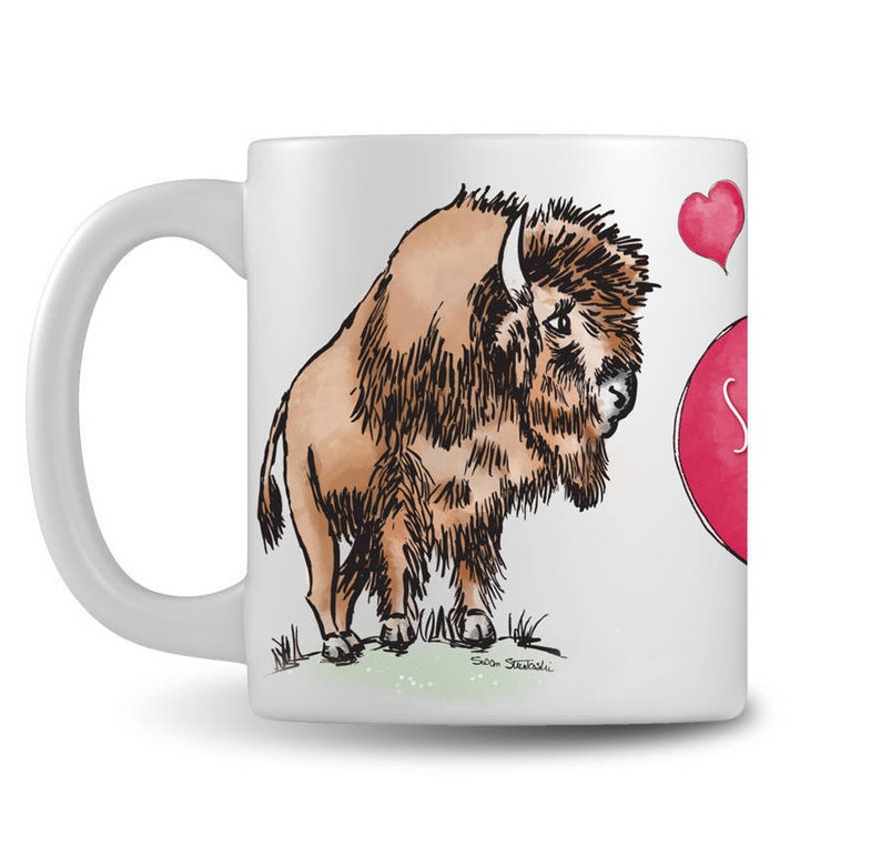 Buffalove Buffalo Mug Personalize this Valentine's Day Etsy