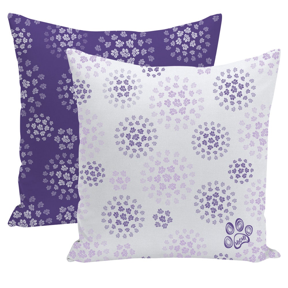 Paw Print Pillow Mothers Day Gift Gift For Dog Mom Decorative