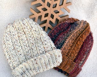 Snowy Wheat Winter Beanie. Super soft & perfect for winter time. Fits teen/adult women average 21-23 in. Winter Hat for women.