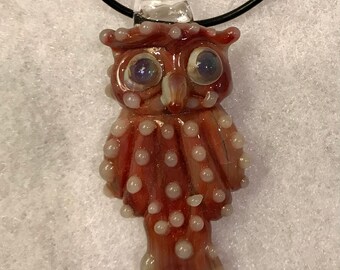 Owl Glass Pendant