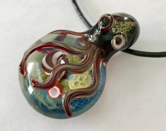 Octopus Glass Pendant