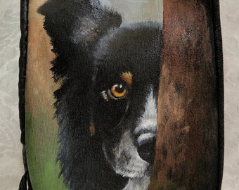 Custom Organize and Store Cord Cable Chargers Pouch Hand Painted with YOUR Pet's Portrait