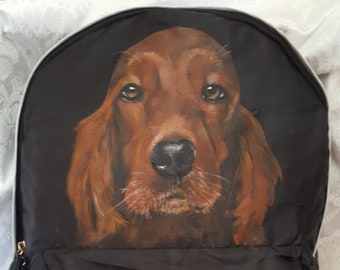 REDUCED Nylon Backpack Paravel Fold-up Backpack with Murphy the Irish Setter