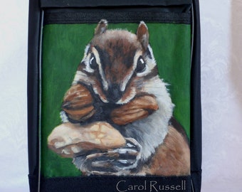 Custom Painted Insulated Tall  Lunch Bag Painted Portrait with YOUR pet's portrait