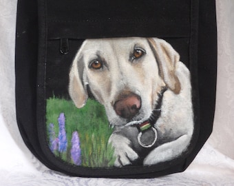 Custom Kicker Crossbody Bag - Hand painted portrait of your pet on this purse