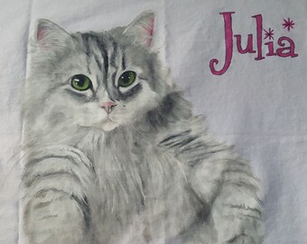 Custom Hand Painted Pillowcase Handpainted Pillow Case Standard Size of your Pet