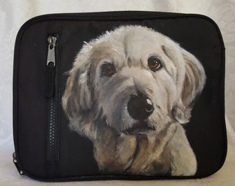 Custom painted Freezable Lunch Box with YOUR pet's portrait