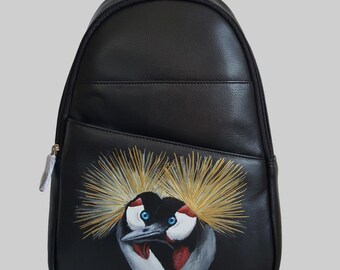 Custom Painted Sling Bag Backpack with Hand Painted Portrait of YOUR Pet