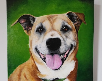 16"x16" Custom Painting of YOUR pet on a wood panel