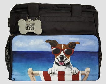 Week Away Bag for Small Dogs hand painted with Rodney the Jack Russell