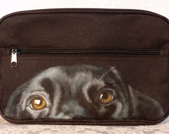 Custom Mens Custom Painted Dopp Kit with your pet's image