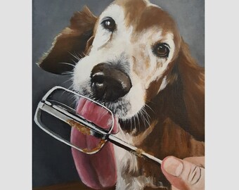 11x14 Hand Painted Custom Pet Portrait