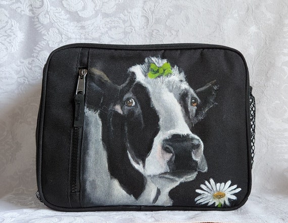 Hand Painted Freezable Lunch Box of Eloise the Irish Cow 