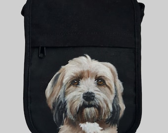 Hand Painted Crossbody Bag Kavu Kicker Crossbody Purse Portrait of Benny a Havanese