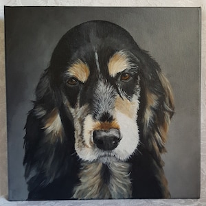 12x12 Custom Painted Portrait of YOUR pet image 1