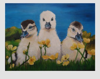 Original Painting 16"x20" 'Charlie's Angels'