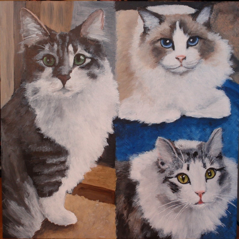 12x12 Custom Painted Portrait of YOUR pet image 7