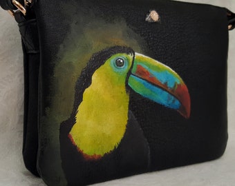 Custom Hand Painted Crossbody Purse with YOUR Pet's Portrait  Painted on a Lauren Conrad Crossbody Purse
