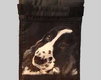 Hand Painted of Karma a Springer Spaniel Lunch Bag – Black Insulated Nylon