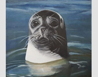 Irish Collection Original Acrylic Painting of 'Rory'.  Framed in a Black and Gold Floater frame 12"x 12"