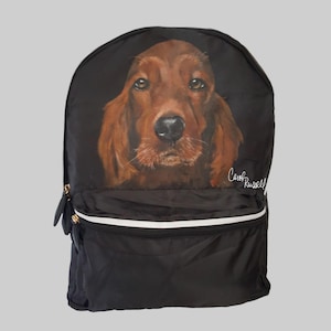 Recycled Material Nylon Backpack Paravel Fold-up Backpack with Murphy the Irish Setter