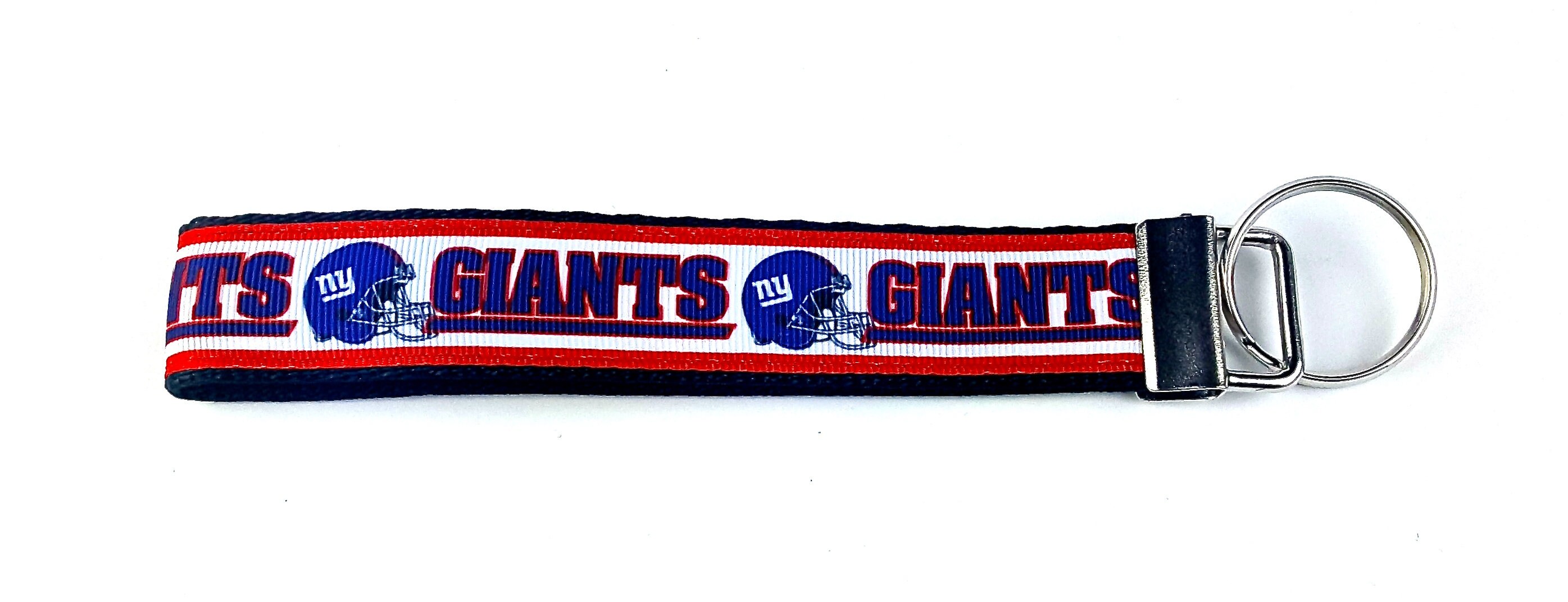 New York Giants Keychain Wristlet Keychain Key Fob Wrist Etsy