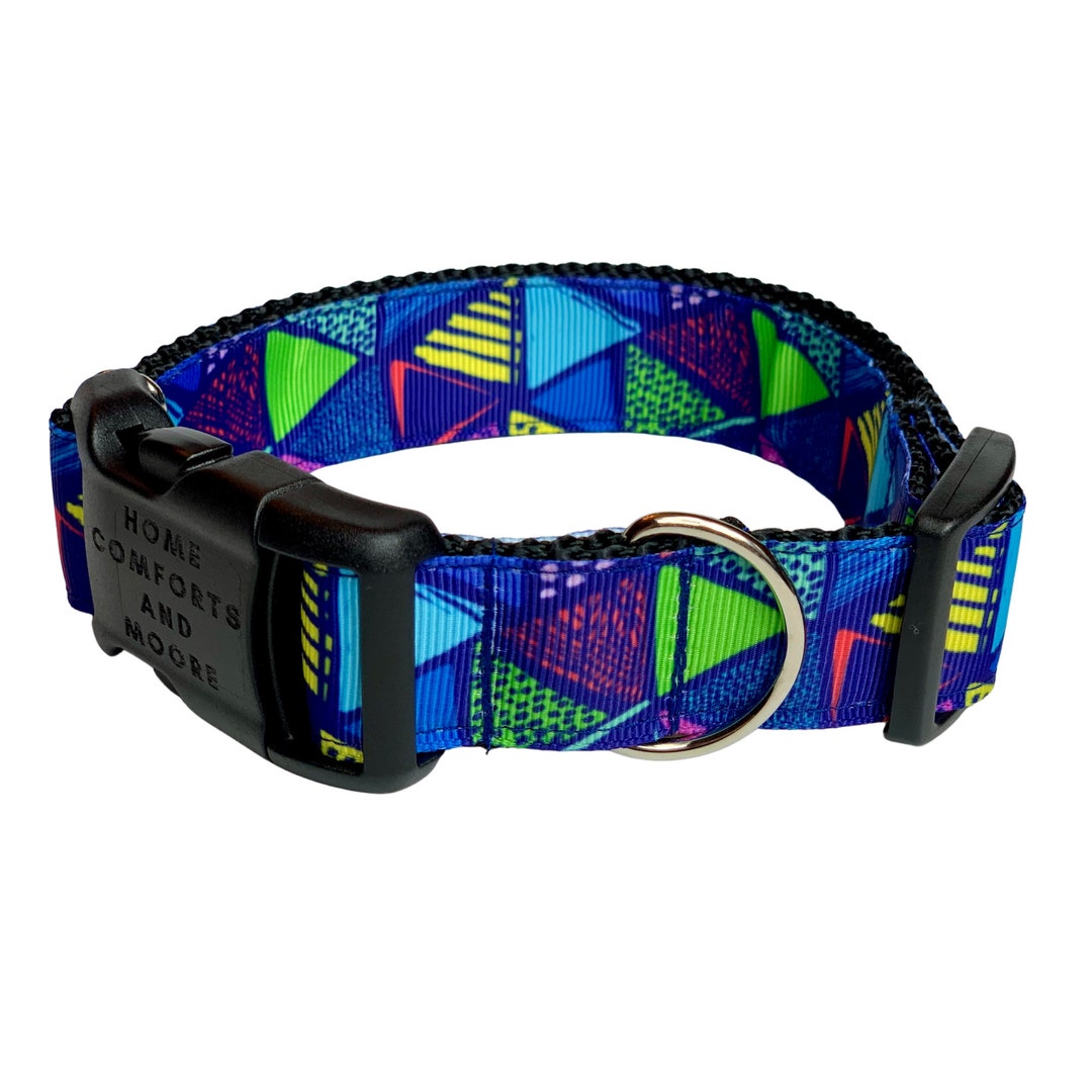 Abstract Dog Collar With Tag Holder, Dog Collar and Leash Available as