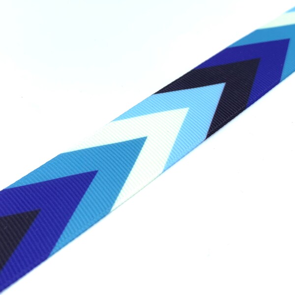 Blue Chevron Ribbon Etsy
