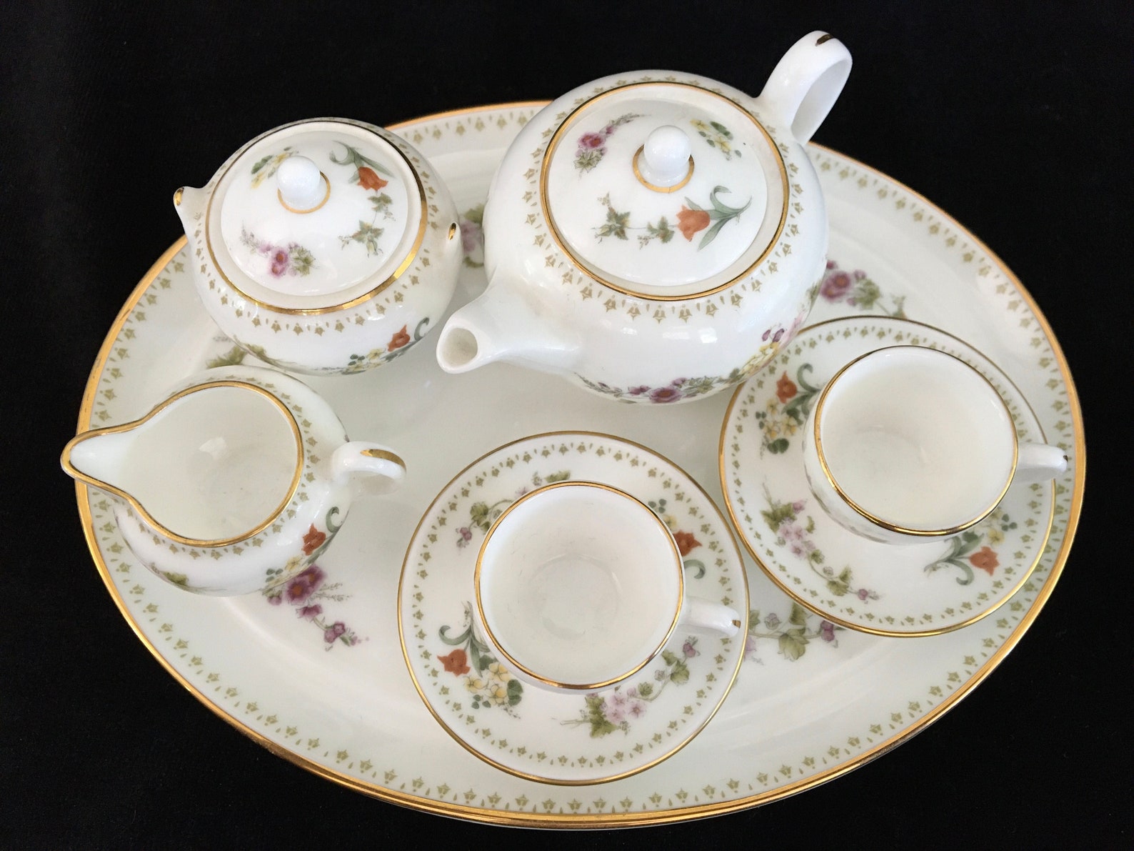 Wedgewood England Miniature Tea Set Mirabelle Etsy