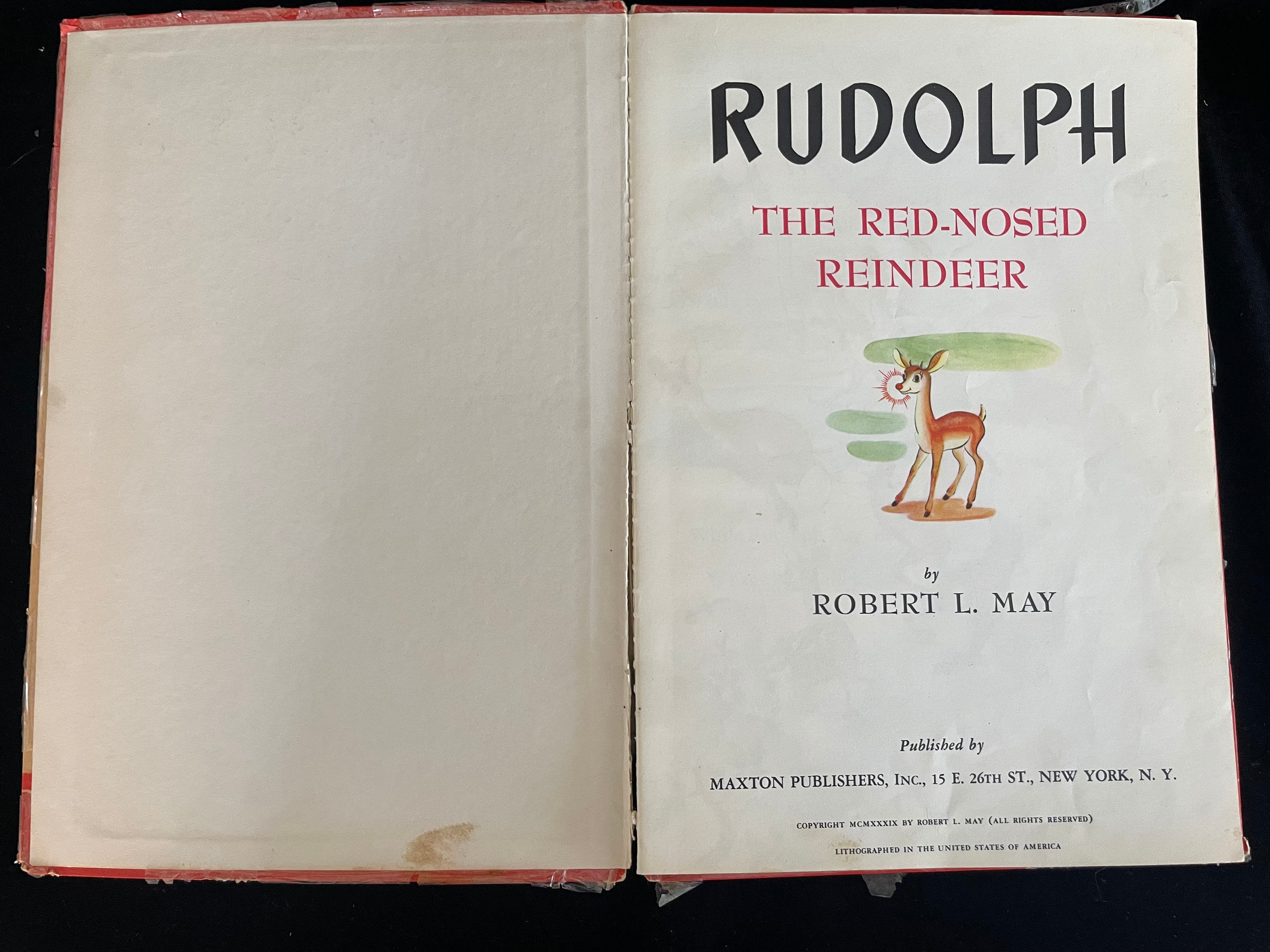 Rudolph the Red Nose Reindeer by Robert L. May - Etsy