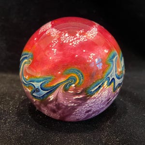 Vibrant Blown Glass Paperweight