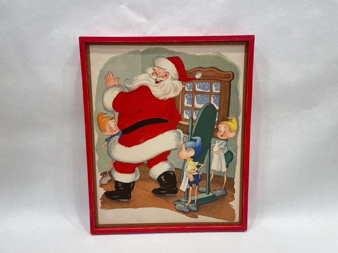 Fuzzy Wuzzy Santa Claus Print - Etsy