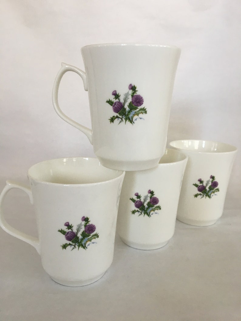 Balfour Bone China Mugs Made in Scotland Set of Four 4 Etsy